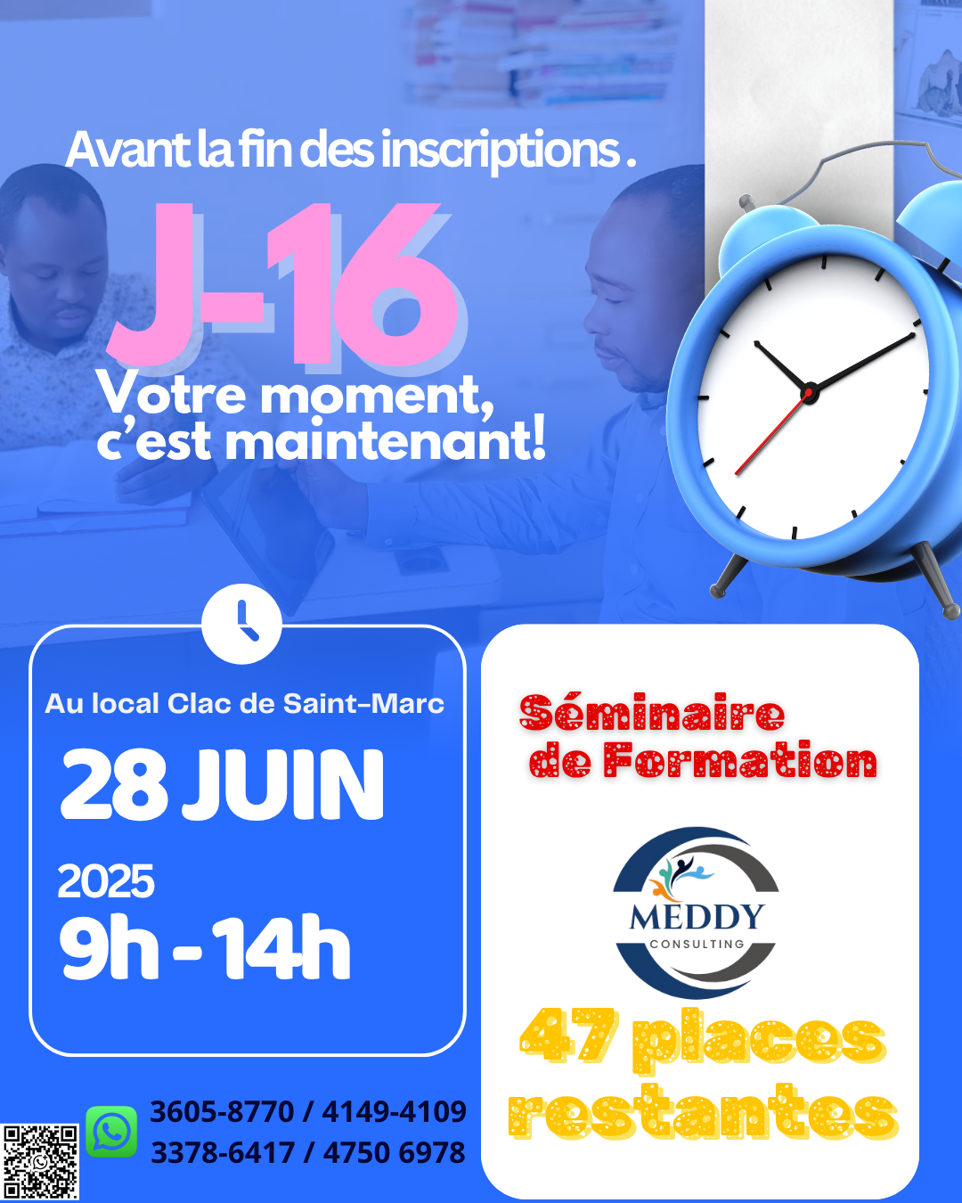 Il ne reste plus que 16 jours pour vous inscrire à notre formation en leadership !
