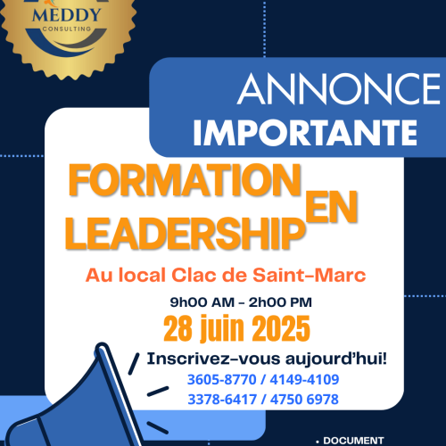 🔥 SÉMINAIRE DE FORMATION EN LEADERSHIP – 28 JUIN 2025